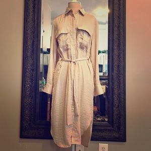 Cream shirt dress- EUC